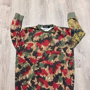 adidas X Pharrell Williams Red and Green Camouflage Sweatshirt